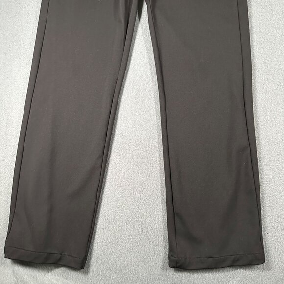 Bamans Womens Small Black Straight Leg Casual Dress Pants Pockets Stretch - Picture 2 of 9